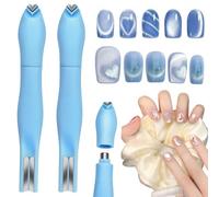 Lot de 2 aimants 3 en 1 œil de chat pour vernis gel œil de chat, robustes et magnétiques, ronds et multifonctionnels, en forme de cœur, pour studio, maison, salon, bricolage, bleu
