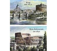 Lot de 2 aimants de réfrigérateur - Rome - Souvenir de l'Italie, Château d'Engelsburg, Souvenir du Vatican - Aimants pour enfants - Aimants de réfrigérateur pour photo - Cadeau Colisée Roma, Valdeig