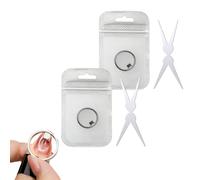 Lot de 2 aimants œil de chat en forme d'anneau pour ongles, outil d'aimant puissant pour ongles, Y & Rin-gMagnet (faisceau large, cœur, français), œil de chat circulaire creux portable, manucure à