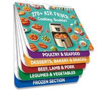 Lot de 2 aimants pour friteuse à air comprimé - Guide de cuisine pour friteuse à air comprimé - Guide de cuisine pour friteuse à air comprimé - Guide de cuisson pour friteuse à air comprimé - Guide de
