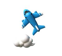 Lot de 2 aimants pour réfrigérateur Motif avion Bleu