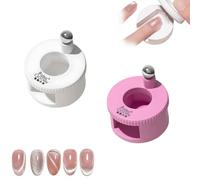 Lot de 2 aimants rotatifs œil de chat, outil à ongles adapté aux débutants avec force magnétique uniforme et excellente absorption de la lumière, magnétisme N40 avancé, peut facilement créer un effet