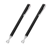 Lot de 2 aimants télescopiques extensibles - Jusqu'à 64 cm - En acier inoxydable - Pour vis, écrous, clés, pièces métalliques - Noir