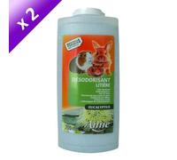 Lot de 2 - AIME Désodorisant litière eucalyptus - Pour rongeur