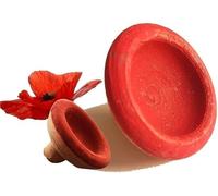 Lot de 2 Aker Fassi Maroc Rouge à Lèvres & Blush Naturel - Grand et Petit Format, Cosmétique, Pétales de Pavot & Grenade, Application Facile, Séchage Rapide, Biodegradable, Héritage Marocain