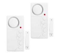 Lot de 2 alarmes de porte de congélateur - Alarme de réfrigérateur - 3/15/30/60 secondes - Retard réglable - Alarme sans fil - Capteur de porte 4 en 1 - Carillon d'ouverture de porte - 108 dB