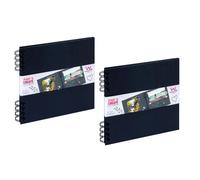 Lot De 2 Albums Photos Traditionnels À Personnaliser Pour 30 Photos 11,5x15 Cm - Noir - 19 X 19 Cm