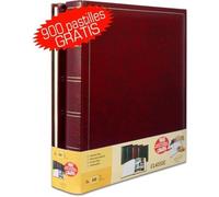 Lot de 2 albums traditionnels jumbo 100 pages pour 500 photos 10x15 - Rouge