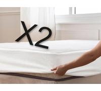 Lot de 2- Alése - Protège-Matelas 90x190 cm- 1 Place - Coton - Imperméable & Respirant, Bonnet 30cm, Confort et Protection Maximale Anti-Acariens