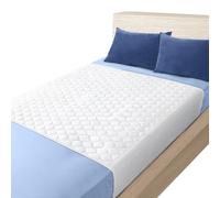 Lot de 2 alèses de lit absorbantes avec côtés rabattables 86 x 91 cm, lavables et réutilisables