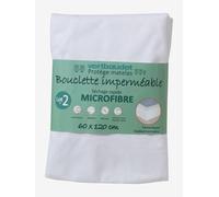 Lot de 2 alèses microfibre ultra absorbantes blanc 90X140