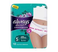 Lot De 2 - Always Discreet Underwear Normal - Sous-Vêtements Pour Incontinence 5 Taille L - 10 Sous-Vêtements