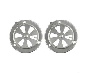 Lot de 2 amortisseurs d'aération réglables en acier inoxydable, pièces de rechange pour grille de barbecue, grille d'évacuation de cuisson en plein air, compatible avec four et boîte à haute