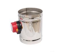 Lot de 2 amortisseurs de conduit 24 V AC pour systèmes CVC avec boîtier en acier inoxydable et joints d'étanchéité (120 mm)