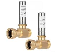 Lot de 2 amortisseurs d'eau en laiton 3/4" NH, valve de passage droite pour réduction du bruit pour machines à laver, résistant à la pression jusqu'à 250 PSI, installation facile dans n'importe quelle
