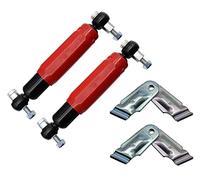 Lot de 2 amortisseurs d'essieu Alko Octagon Plus Rouge, amortisseurs pour remorque, y compris support pour essieux Euro, 244086 244.086 244 086