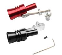 Lot de 2 amplificateurs de son d'échappement sifflet pour faux V8 turbocompresseur siffler dans la voiture et moto silencieux I Générateur de son universel sifflet turbo Tuning - Sifflet d'échappement