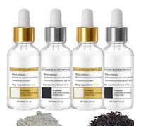 Lot de 2 ampoules de sérum exfoliant à riz noir et blanc - Ampoule exfoliante pour le visage - Exfoliant pour le visage - Exfoliant pour le visage - Exfoliant pour le visage - Sérum exfoliant pour le