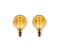- Lot de 2 ampoules déco filament carbone Globe Ø95mm E27 - Elexity