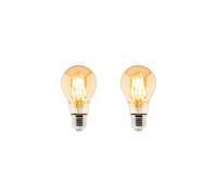 Zenitech - Lot de 2 ampoules déco filament LED ambrée 4W E27 2500K Ambrée