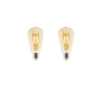 - Lot de 2 ampoules déco filament LED ambrée 4W E27 - Elexity