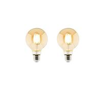 - Lot de 2 ampoules déco filament LED ambrée 6W E27 - Elexity