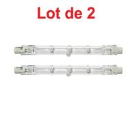 Lot de 2 Ampoules Halogène Crayon R7S 118mm 120W 2220Lm