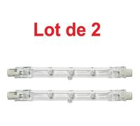 Lot de 2 Ampoules Halogène Crayon R7S 78mm 120W 2200Lm