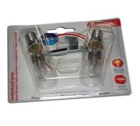 Lot de 2 ampoules halogènes T25L E14 40W long. 81mm diam. 23mm (60258-36704) Hotte (484000008834 SAUTER BRANDT DE DIETRICH FAGOR SANGIORGIO)
