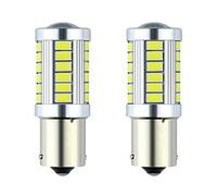 Lot de 2 ampoules LED 1156 BA15s P21W 33SMD 5730 pour feux arrière de voiture R5W (rouge, 1156)