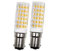 Lot de 2 ampoules LED B15d à intensité variable 7 W de rechange pour ampoule halogène Osram Halolux Ceram 75 W B15D, blanc chaud 3000 K, 700 lm, double contact, AC 220 V, culot à baïonnette LED B15d