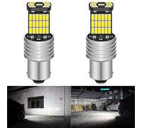 Lot de 2 ampoules LED canbus - Katur - Blanc, 850 lumens, BA15S 4014 45CMS -Pour feux de recul, feux de clignotant