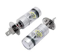 Lot de 2 ampoules LED Feux de brouillard Maso H1 antibrouillard 12V 100W super-lumineuses 6000K 1000 lm