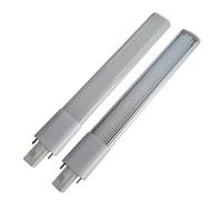 KAKAK Lot de 2 ampoules LED G23 4 W, 6 W, 8 W, 2 broches, horizontales, en aluminium, sans ballast pour maison, garage, entrepôt(Warm White,8w)