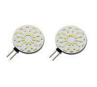 Lot de 2 ampoules LED G4 2 W 12 V CA/CC à intensité variable Blanc chaud 120° Ampoule halogène 36 SMD