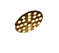 Lot de 2 ampoules LED G4 rondes 12 V, 5 W, 2835, 24 LED, sans scintillement, for hotte de cuisinière, compatible avec les ampoules halogènes de 20 W.(Warm White)
