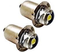 Lot de 2 ampoules LED P13,5/P13,5S 3 W 2 V 3 V 1,5 V 6000 K blanc froid