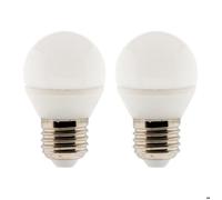 Zenitech - Lot de 2 ampoules LED sphériques 5,2W E27 470lm 2700K