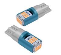 Lot de 2 ampoules LED T10 W5W WY5W super lumineuses for feux de stationnement, clignotants, éclairage d'intérieur, lampe de lecture, 12 V(Red)