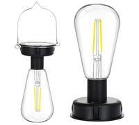 Lot de 2 ampoules solaires pour l'extérieur, pièces de rechange, panneau solaire de rechange de 8 cm pour lampes de jardin, lampe solaire de rechange avec ampoule LED claire, lampe suspendue solaire