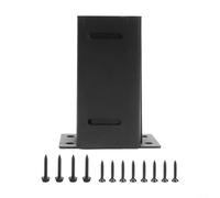 Lot de 2 ancrages de poteau en acier robuste, kit de base de poteau réglable pour poteaux en bois de 7,à 10,2 cm, support résistant à la rouille pour terrasse, pergola, clôture, support de boîte aux