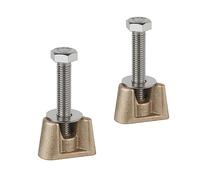Lot de 2 ancrages d'échelle de piscine PW-4C - 10,2 cm - Style Hanovre - Bronze avec boulon - Convient aux ancrages de rail de 10,2 cm