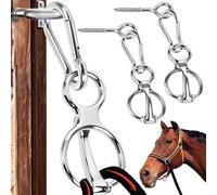 Lot de 2 Anneau d'attache pour cheval, en Acier Inoxydable Anneau de Cravate pour Chevaux pour Accessoires de Cheval de Sécurité à Dégagement Rapide, aide à tirer vers l'arrière, libère le stress du