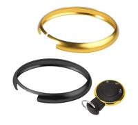 Lot de 2 Anneaux de Clés Couverture pour Mini R55 R56 R57 R58 R59 R60 | Télécommande de Voiture Porte Clés en Métal D'anneau de Porte-clés Remplacement pour Mini (Noir + Or)