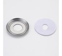 Lot de 2 anneaux de couvercle de sortie de baignoire, garniture décorative anti-fuite pour trous de bec de baignoire, cache-trous arrière en alliage de zinc argenté, 9,2 cm