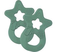 Lot De 2 Anneaux De Dentition-Jouet De Dentition Pour Bébé Et Enfant Dès 3 Mois-Anneaux De Massage Des Gencives En Forme D`Étoile-Made In Allemagne-Vert