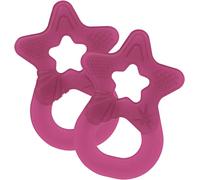 Lot De 2 Anneaux De Dentition-Jouet De Dentition Pour Bébé Et Enfant Dès 3 Mois-Anneaux De Massage Des Gencives En Forme D`Étoile-Made In Allemagne-Pink