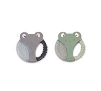 Filibabba - Lot de 2 anneaux de dentition réfrigérables Grenouille