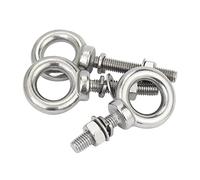 Lot de 2 anneaux de levage en acier inoxydable 304 M12 × 80 mm