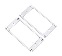 Lot de 2 anneaux de montage en métal pour micro Humbucker, cadre de remplacement pour micro de guitare électrique, anneaux d'installation DIY pour remplacement de micro Humbucker (Silver)